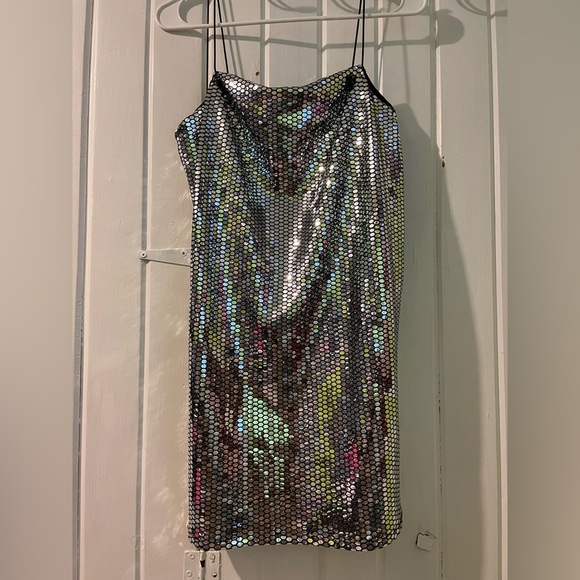 TOPSHOP bling mini dress-size 6 NWT - Picture 2 of 6